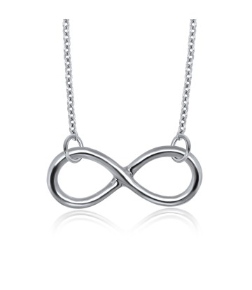 Rhodium Plated Infinity Shaped Necklaces SPE-729-RP